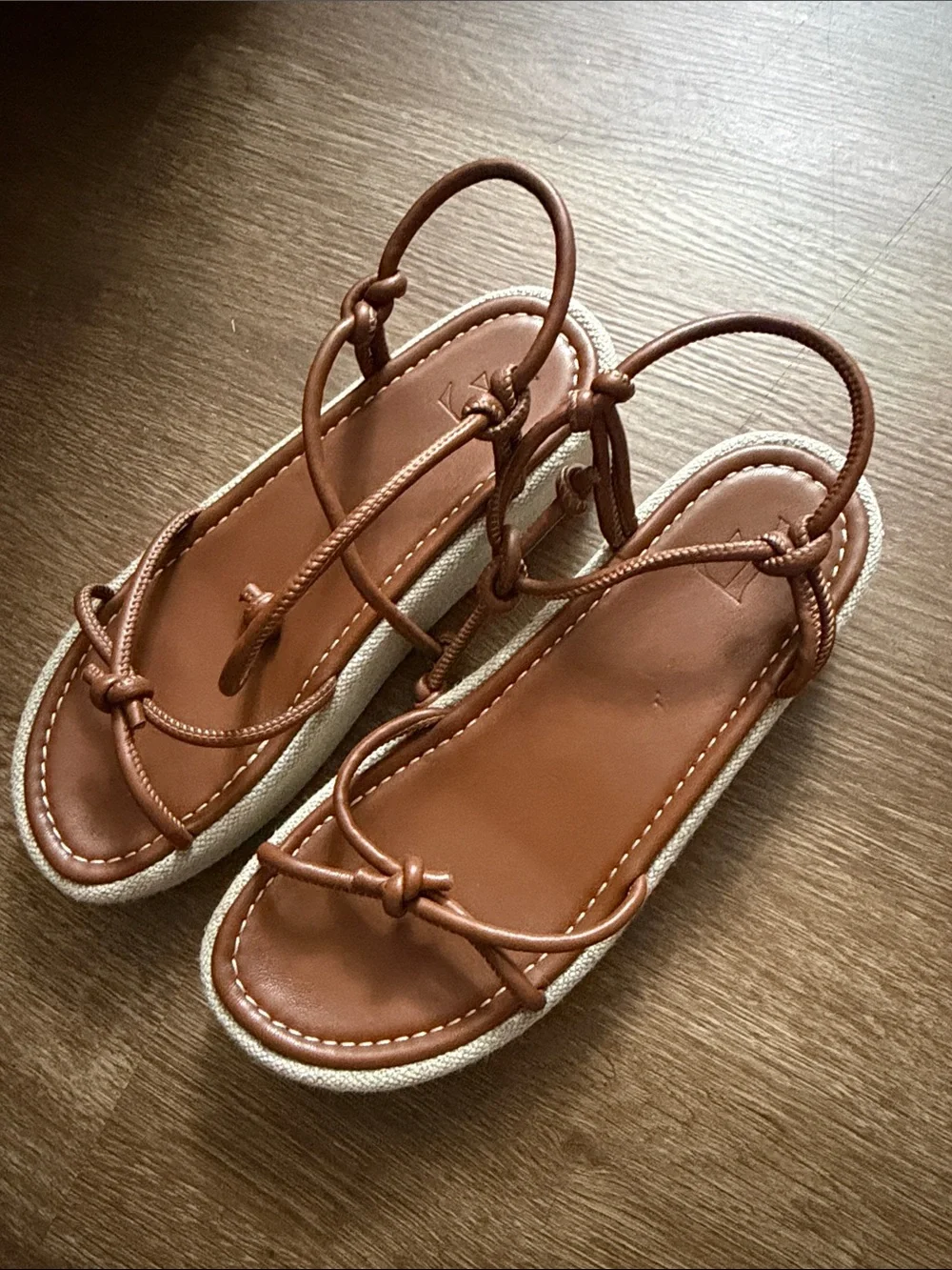 Flattered Brown Thick Slides - EU Size 39Women’s Brown Strappy Knot Sandals